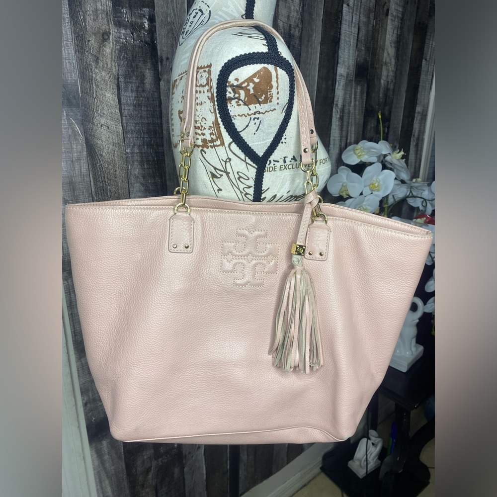 Tory Burch Blush Pink Tote with Tassel
